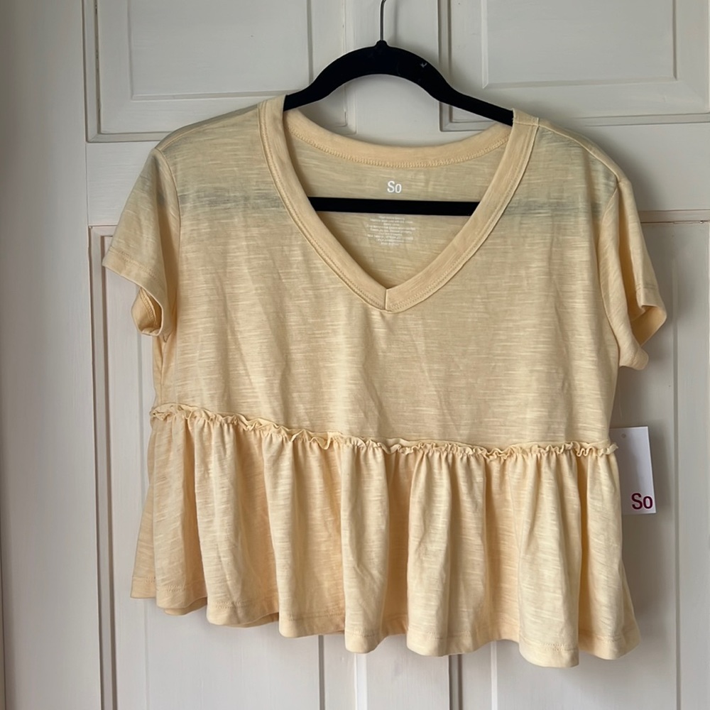 So small v neck top NEW with tags